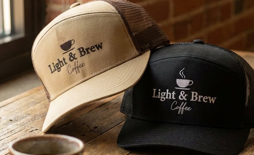 Light and Brew trucker caps